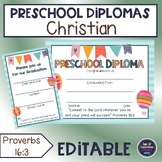 Preschool diploma - Religious - balloons