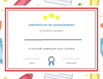 Preview of Preschool graduation certificate