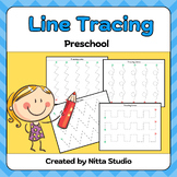 Preschool line tracing worksheet to practice and develop f