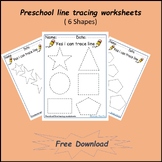 Preschool line tracing worksheets