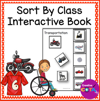 Preview of Preschool or Kindergarten Morning Work Activity Interactive Book Sort by Class