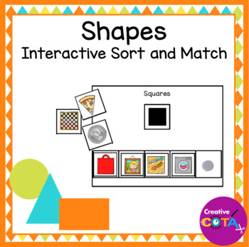 Preview of Special Education Adapted Math Centers Shapes Sorting & Matching Activities