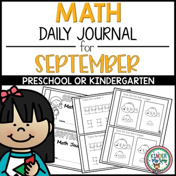 Preview of Preschool or Kindergarten Math Journal | Daily Math for September