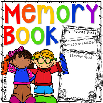 End of the Year Memory Book for Preschool, Pre-K, and Kindergarten