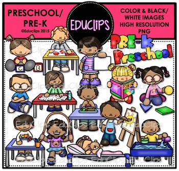 Preview of Preschool / PreK Clip Art Bundle {Educlips Clipart}
