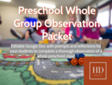 Preschooler Observation - Whole Group