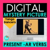 Present AR Verbs Digital Mystery Picture | Spanish Pixel Art