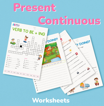 Preview of Present Continuous: 9 Detailed Lesson Plans and Worksheets
