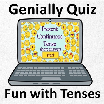 Preview of Present Continuous Tense. Short answers. Interactive quiz