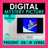 Present ER IR Verbs Winter Digital Mystery Picture | Spani