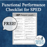 Present Levels - Functional Checklist for SPED Teachers - Free
