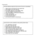 Present Perfect Task Cards