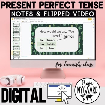 Preview of Present Perfect Tense (presente perfecto) Notes & Flipped Video