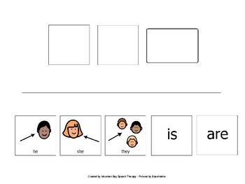 Preview of Present Progressive Sentence Strip AAC w/ Corresponding Pictures