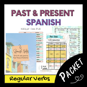 Preview of Present Simple & Past Simple (Pretérito) Spanish - Regular Conjugations Bundle