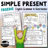 Present Simple / Simple Present - Tenses Sketchnotes