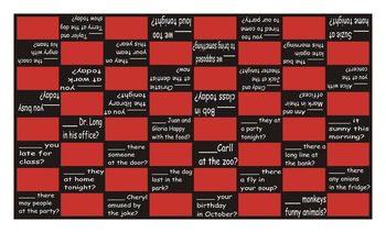 Preview of Present Simple Tense with Verb Be and Yes-No Questions Checker Board Game