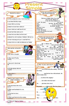 Present Simple Worksheet By Kindergarten Must Have Tpt
