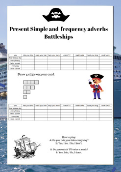 Preview of Present Simple and frequency adverbs - BATTLESHIPS