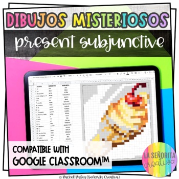 Preview of Present Subjunctive Mystery Images | For Google Apps