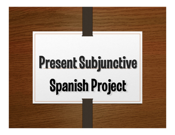 Preview of Spanish Present Subjunctive Project