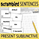 Present Subjunctive Scrambled Sentences Activity