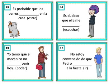 Subjunctive Spanish Task Cards: Subjuntivo - WEIRDO | TpT