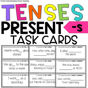 Simple Present Tense Worksheets Teaching Resources Tpt