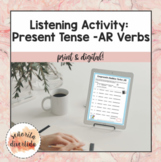Present Tense -AR Verbs Listening activity in Google Slide
