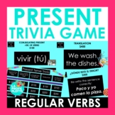 Regular Present Tense Verbs Trivia Game | Jeopardy-style S