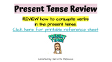 Present Tense Spanish Reference Slideshow and Printable Sheet