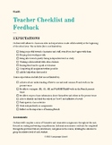Present Tense Unit Plan Teacher Checklist and Feedback