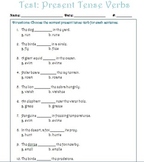 Present Tense Verb Test