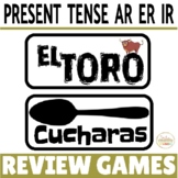 Spanish Present Tense Verbs AR ER IR Review Game Activity 