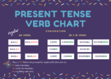 Present Tense Verbs Chart Bundle (regular & irregular)