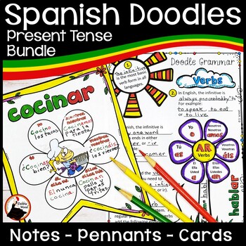 Preview of Spanish Present Tense AR ER IR Verbs Worksheets, Activities, & Classroom Décor