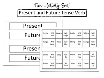 Firstgraderoundup : Verb Tense Sorts