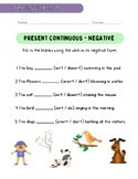 Present continuous - Negative Worksheet