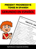 Present progressive tense in Spanish Worksheet - Gerundio 