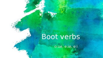 Preview of Present tense Boot Verb notes