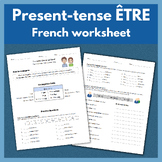 Present-tense ÊTRE - Explanation & Practice Worksheet for 