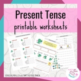 Present tense conjugating worksheets for Spanish lessons 5