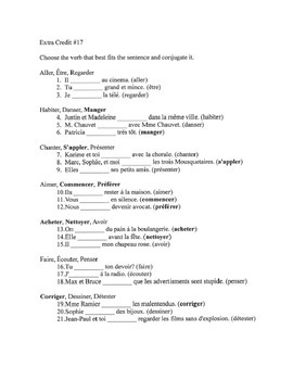 Preview of Present tense verb conjugation - 17 of 19