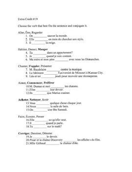 Preview of Present tense verb conjugation - 19 of 19