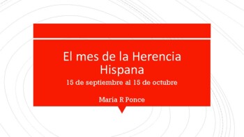 Preview of Presentación: Mes de la herencia hispana