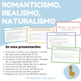 Presentación: Romanticismo, Realismo y Naturalismo