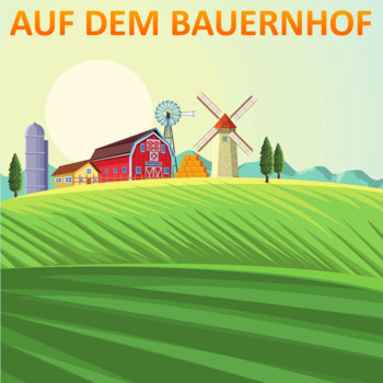 Preview of Presentation Auf dem Bauernhof,Farm animals for German lesson. BUNDLE. 3 formats