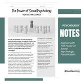 Presentation Note Packet, The Power of Social Psychology (