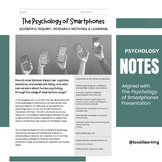 Presentation Note Packet, The Psychology of Your Smartphon
