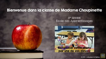 Preview of Présentation PowerPoint pour la rencontre de parents